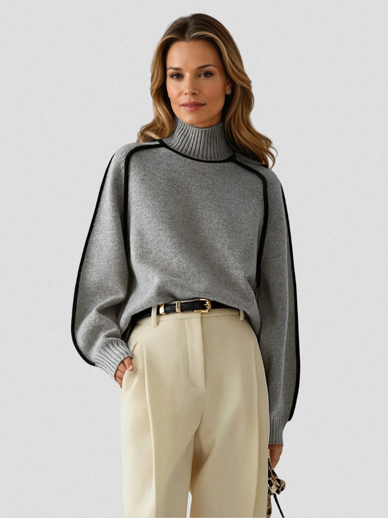 Eloise – Turtleneck with Contrast Details