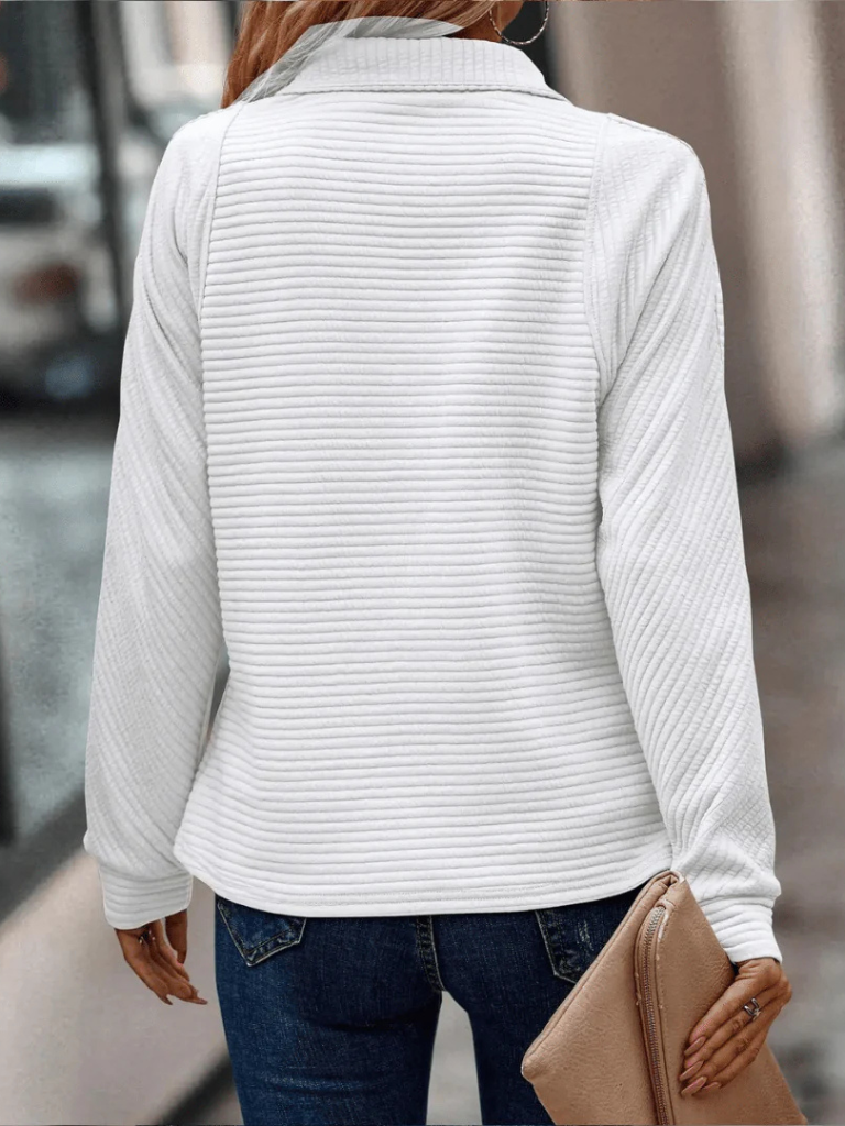 Riley – Half zip textured jumper