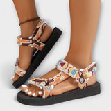 Summer Flat Women's Sandals Made of Hemp Rope