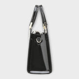 Lora. - Glossy Crocodile Pattern Handbag