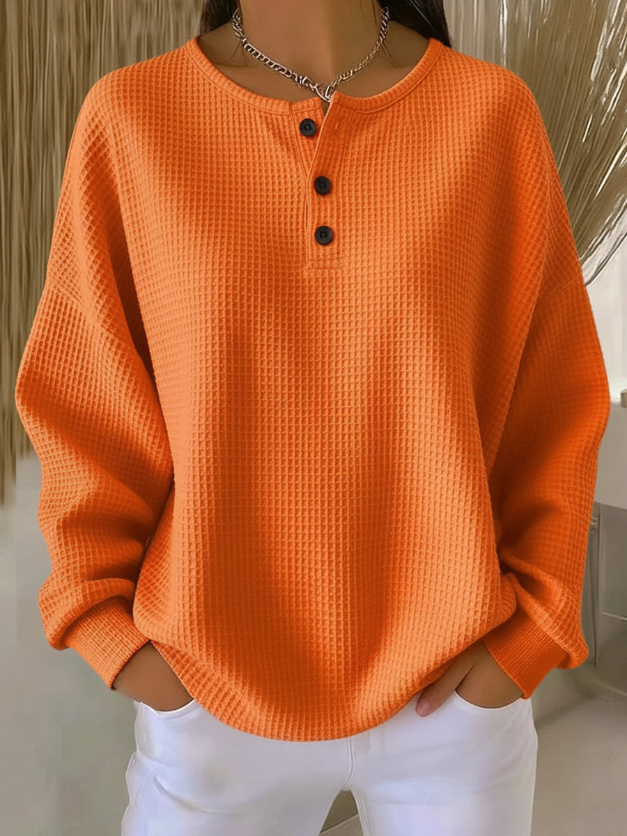 Mira – Knitted Top with Button Closure