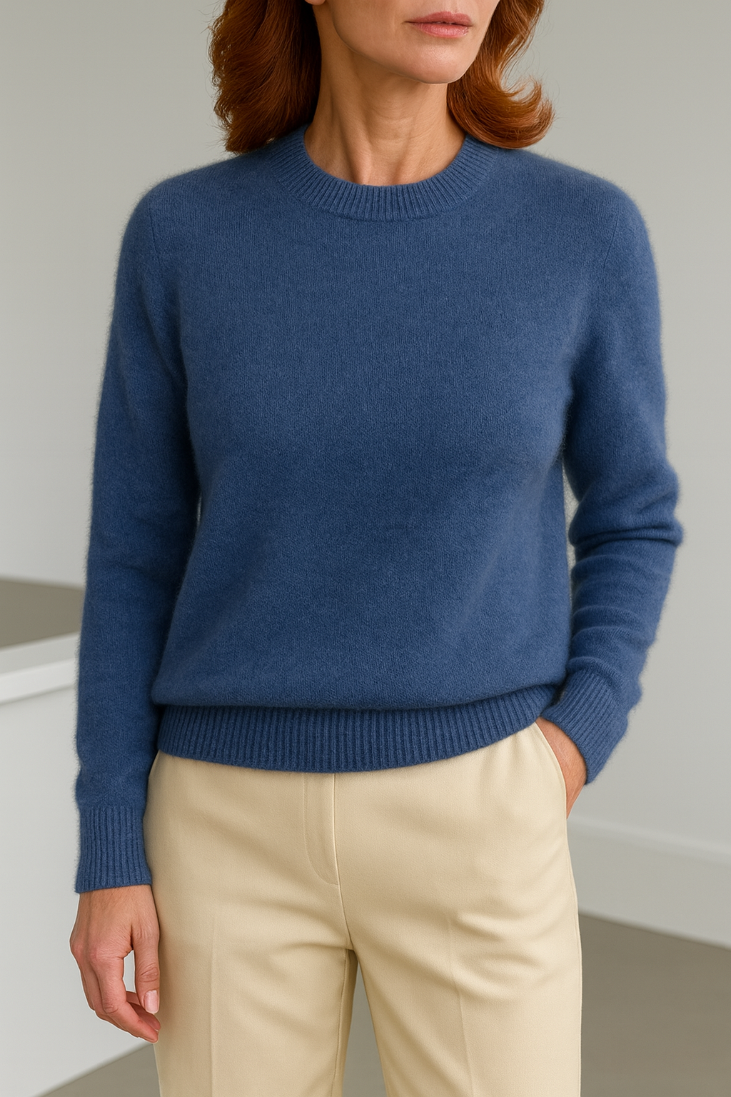 Isabelle – Fine-knit jumper with round neck