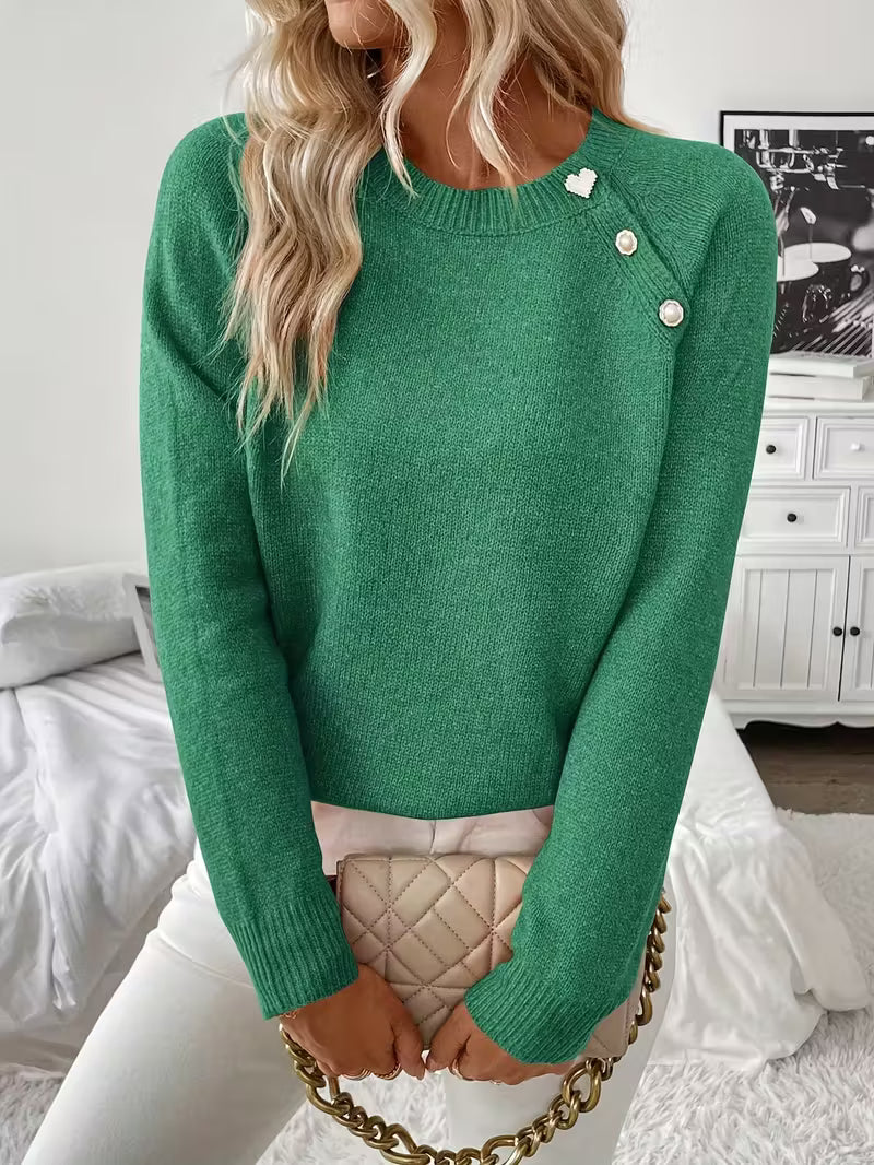 Clara – Button Detail Knit jumper