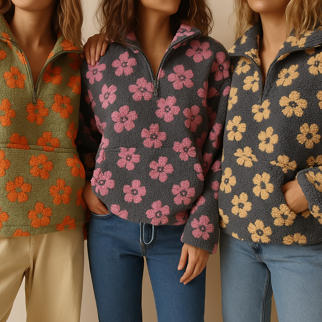 Lola – Teddy jumper with floral print