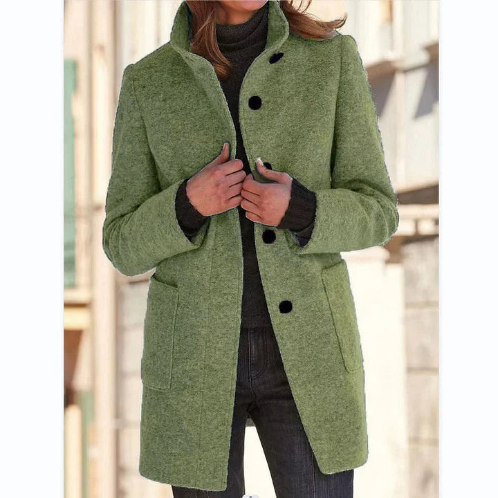 Linda – Knitted Jacket with Decorative Buttons