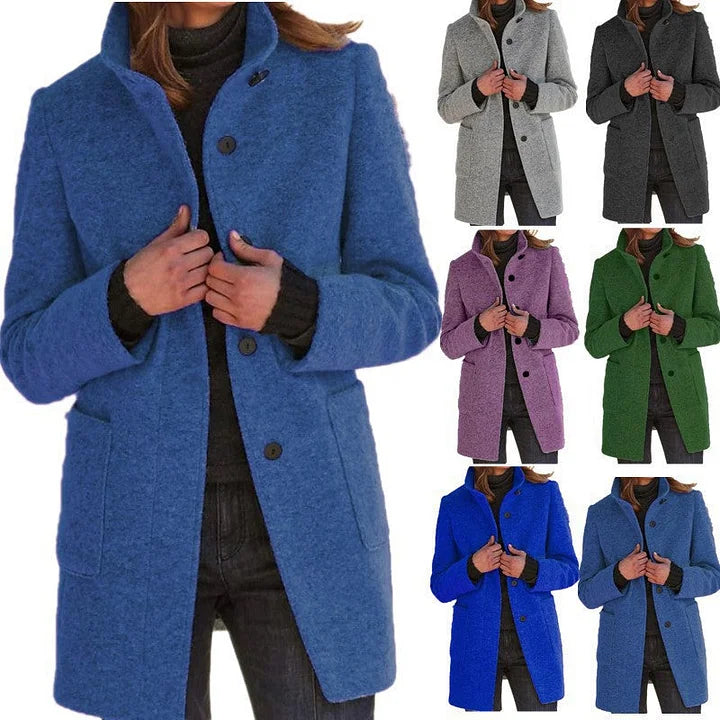 Linda – Knitted Jacket with Decorative Buttons