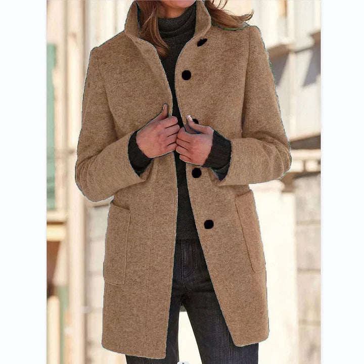 Linda – Knitted Jacket with Decorative Buttons