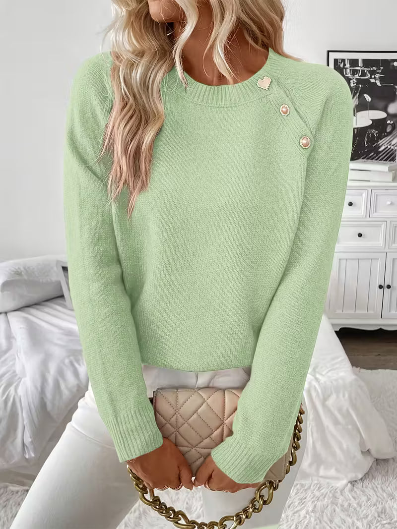 Clara – Button Detail Knit jumper