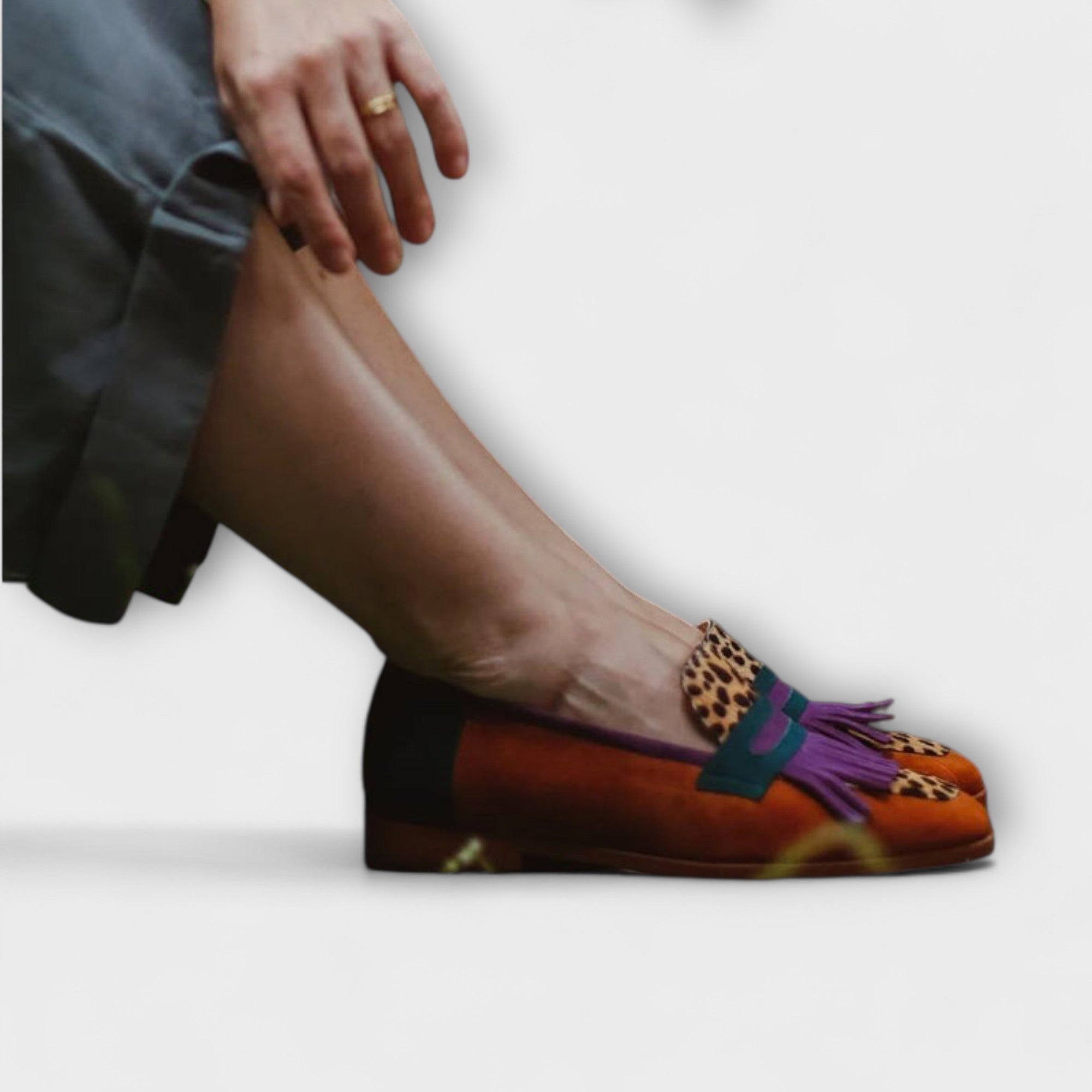 Fallon – Brown Leopard  Loafers