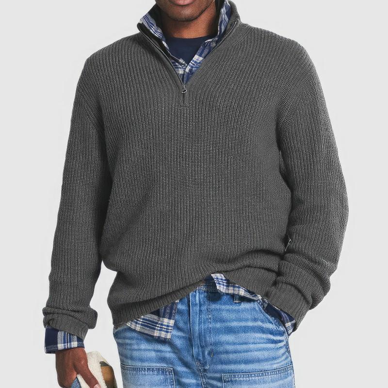 Henry – Knitted Jumper with Half Zip