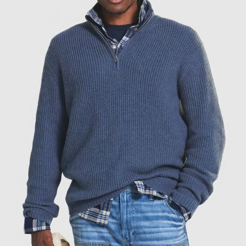 Henry – Knitted Jumper with Half Zip