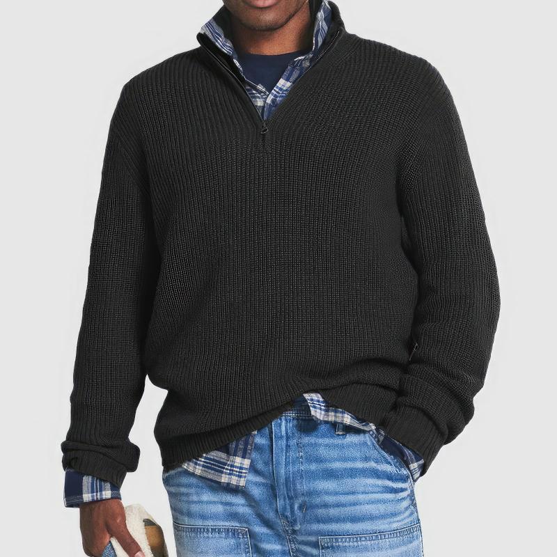 Henry – Knitted Jumper with Half Zip