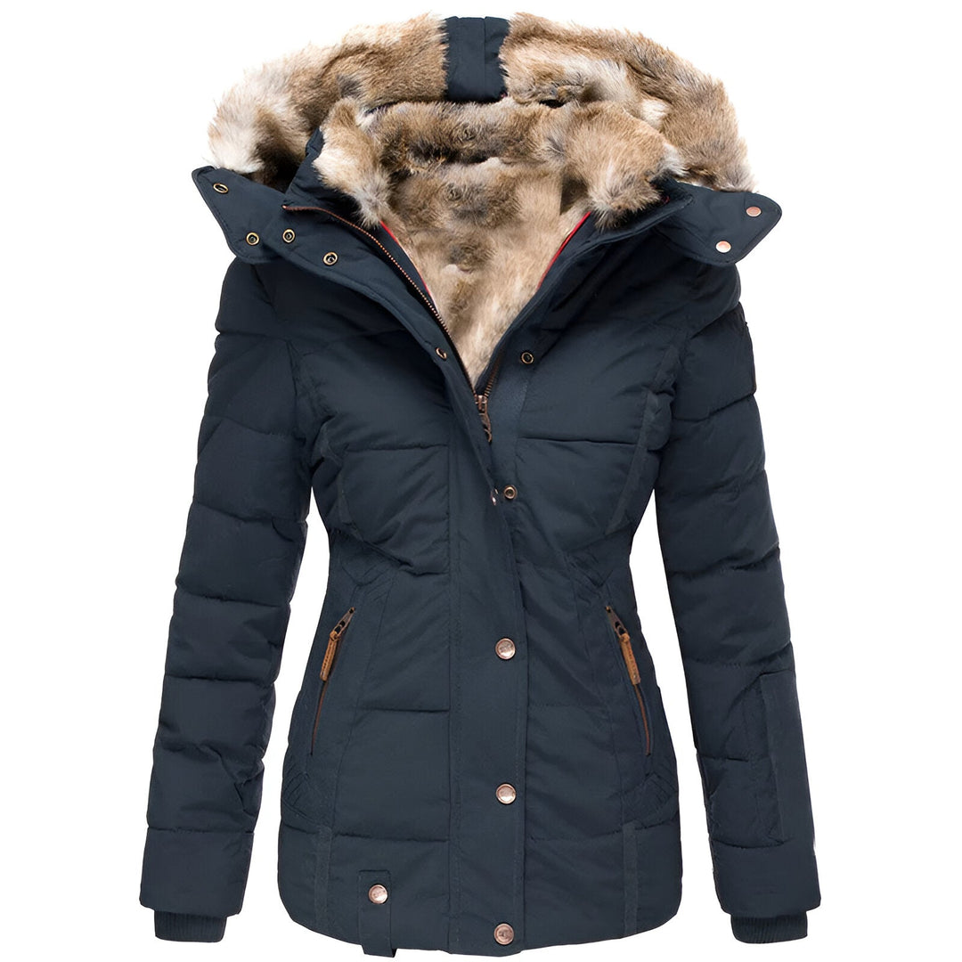 Elena – Quilted winter jacket with fur