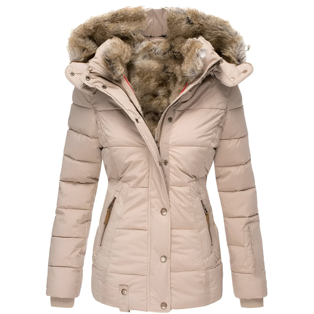 Elena – Quilted winter jacket with fur