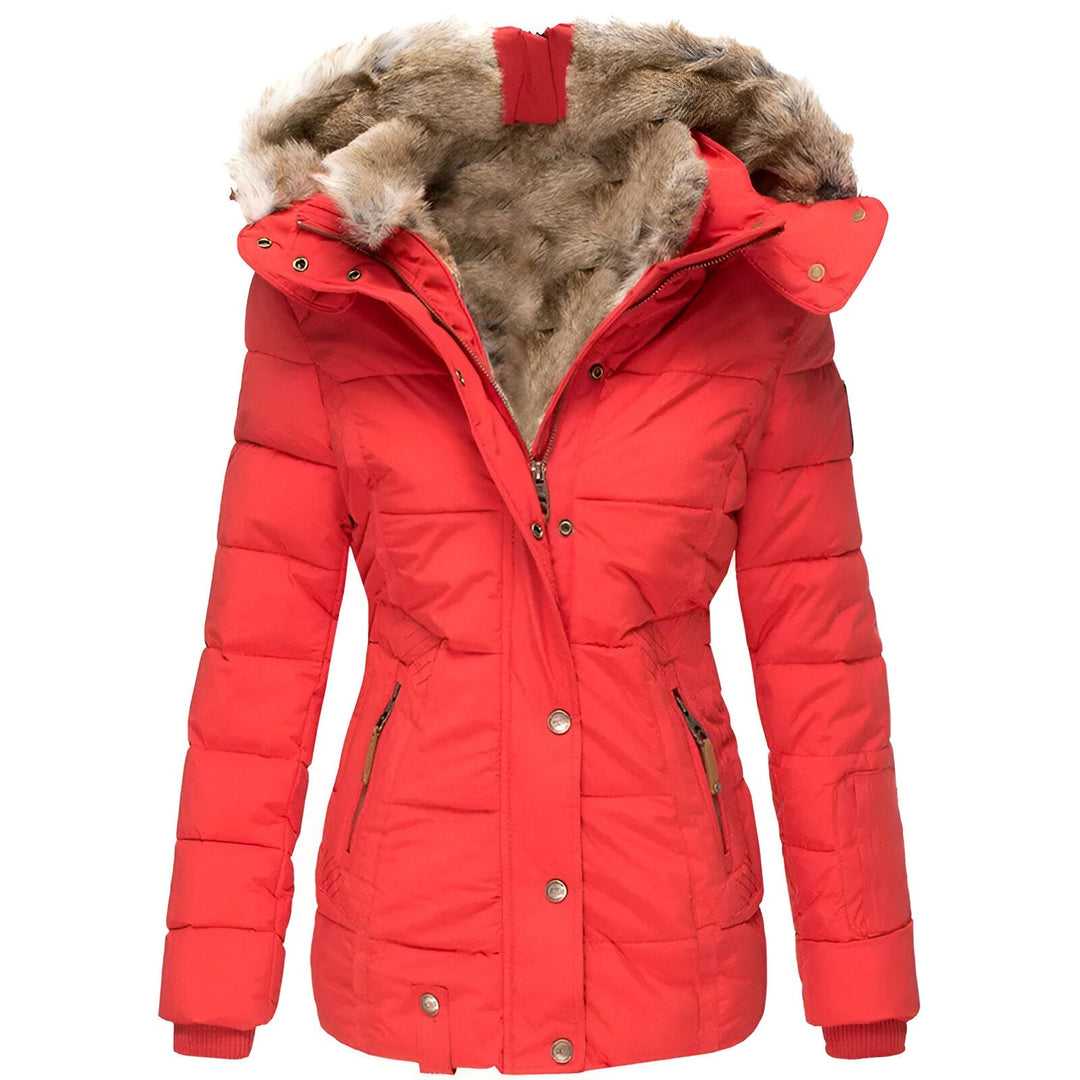 Elena – Quilted winter jacket with fur