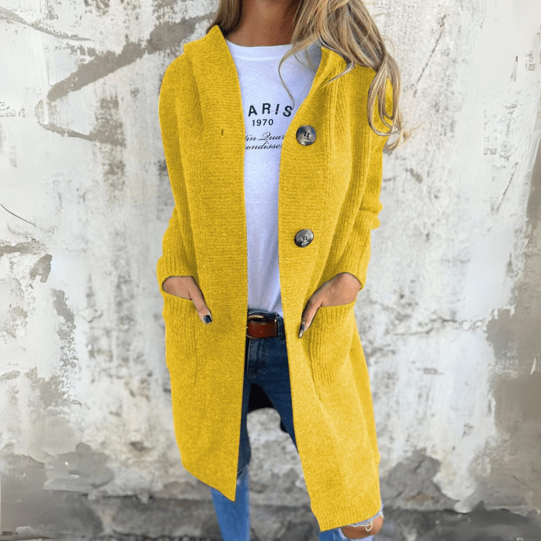 Lorene – Long button knit cardigan